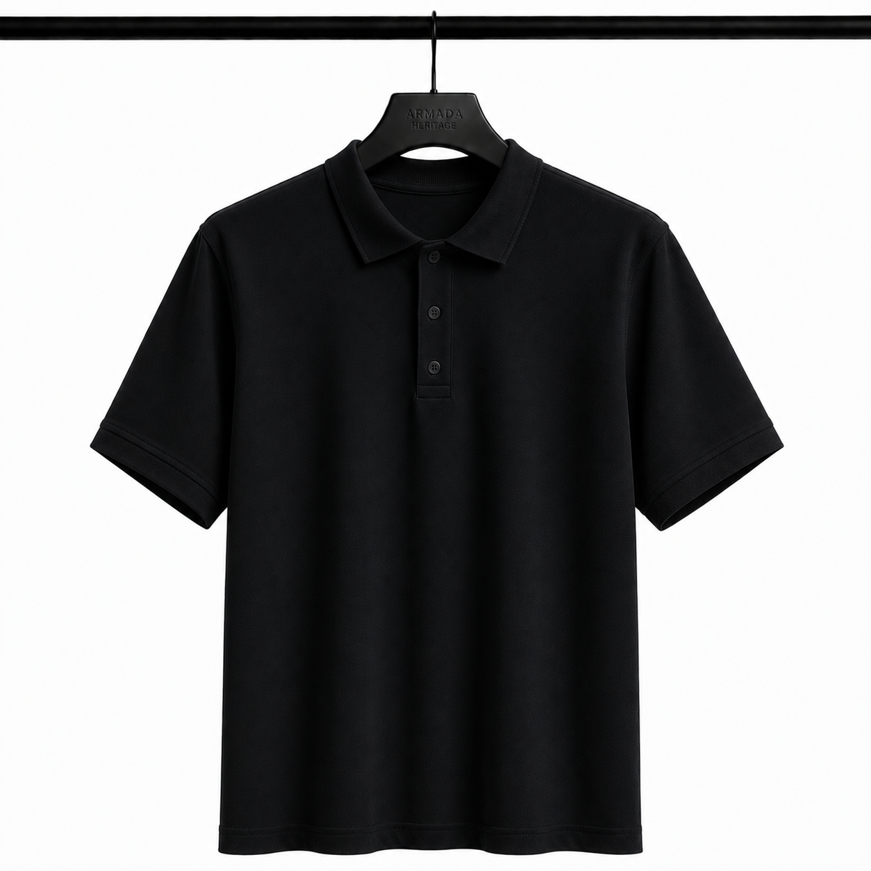 Premium Polo Yaka Tişört – Siyah