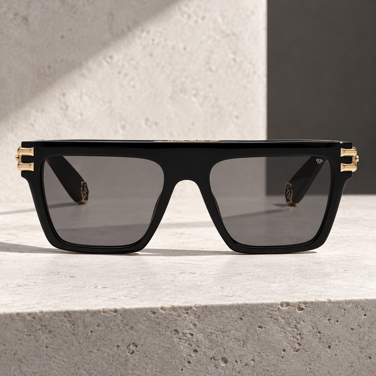 Philipp Plein SPP108M Plein Icon Sonnenbrille | Schwarz